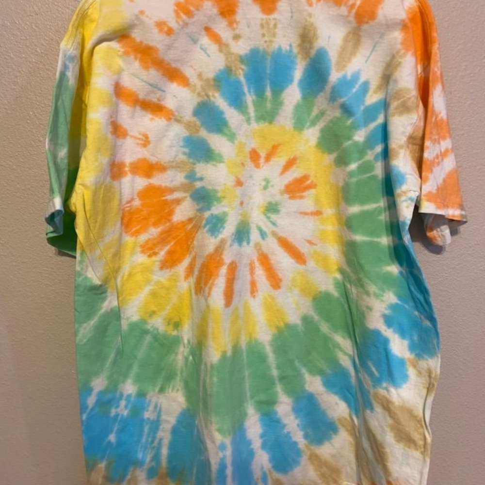 Liquid Blue Tie-Dye Grateful Dead Band Aloha T-shirt - Picture 2 of 3
